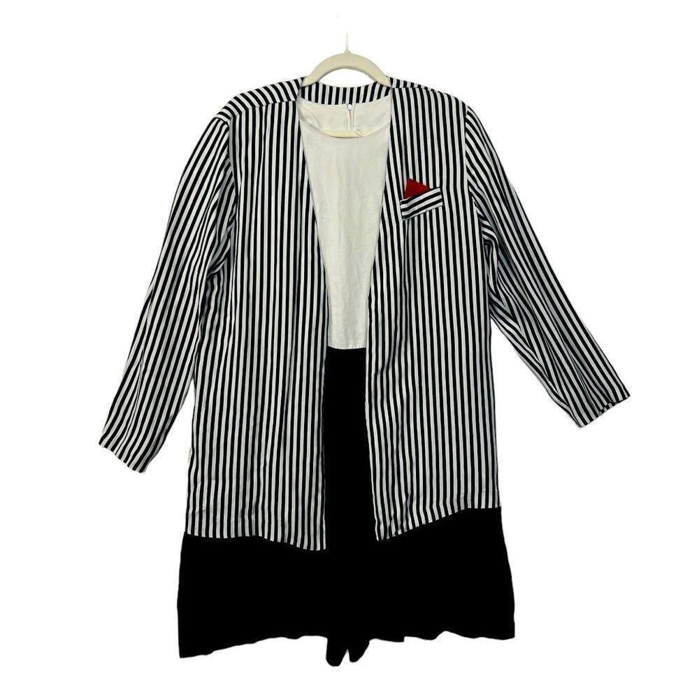 vtg 80s Jumpsuit Romper blazer set women Belt Not Included Shorts & Blazer 16